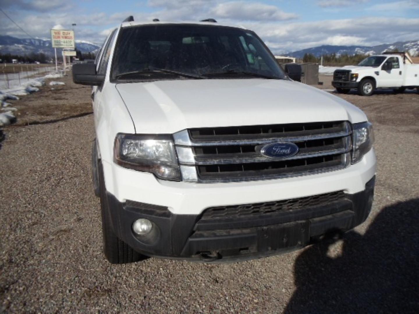 2016 White /Tan Ford Expedition XL (1FMJK1GT8GE) with an 3.5L V6 Turbo engine, Automatic transmission, located at 5465 Highway 2 W., Columbia Falls, MT, 59912, (406) 892-4407, 48.352188, -114.240929 - 8 Passenger, 3.5L Ecoboost motor, Back Up Camera, Power seat drivers side only, Power windows, door locks and mirrors, Towing. This SUV was previously owned by the federal government so it has been well maintained and taken care of. The vehicle is very clean inside and out with great tires and low - Photo#1